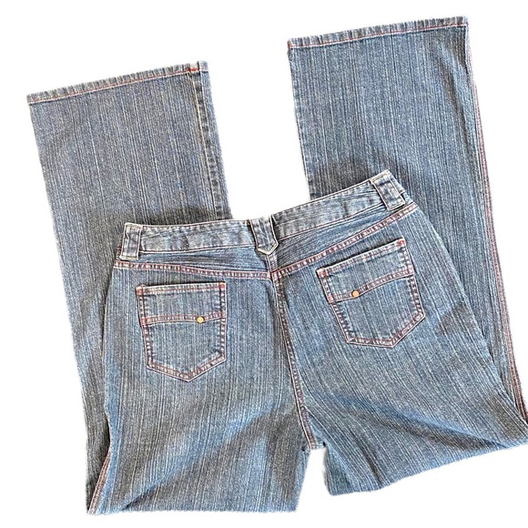 Nine & Co denim wide leg jeans *BRAND-NEW* STRETCH FADED BLUES WIDE LOOP SIZE 12 - Picture 2 of 4